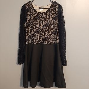 Venus Large Black Fit and Flare Dress